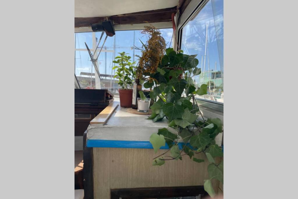 Beautiful 70S Vintage Yacht Boat In Barcelona 호텔 산트 아드리아 데 베소스 외부 사진